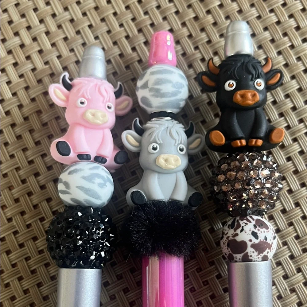 Cow Bead Pens